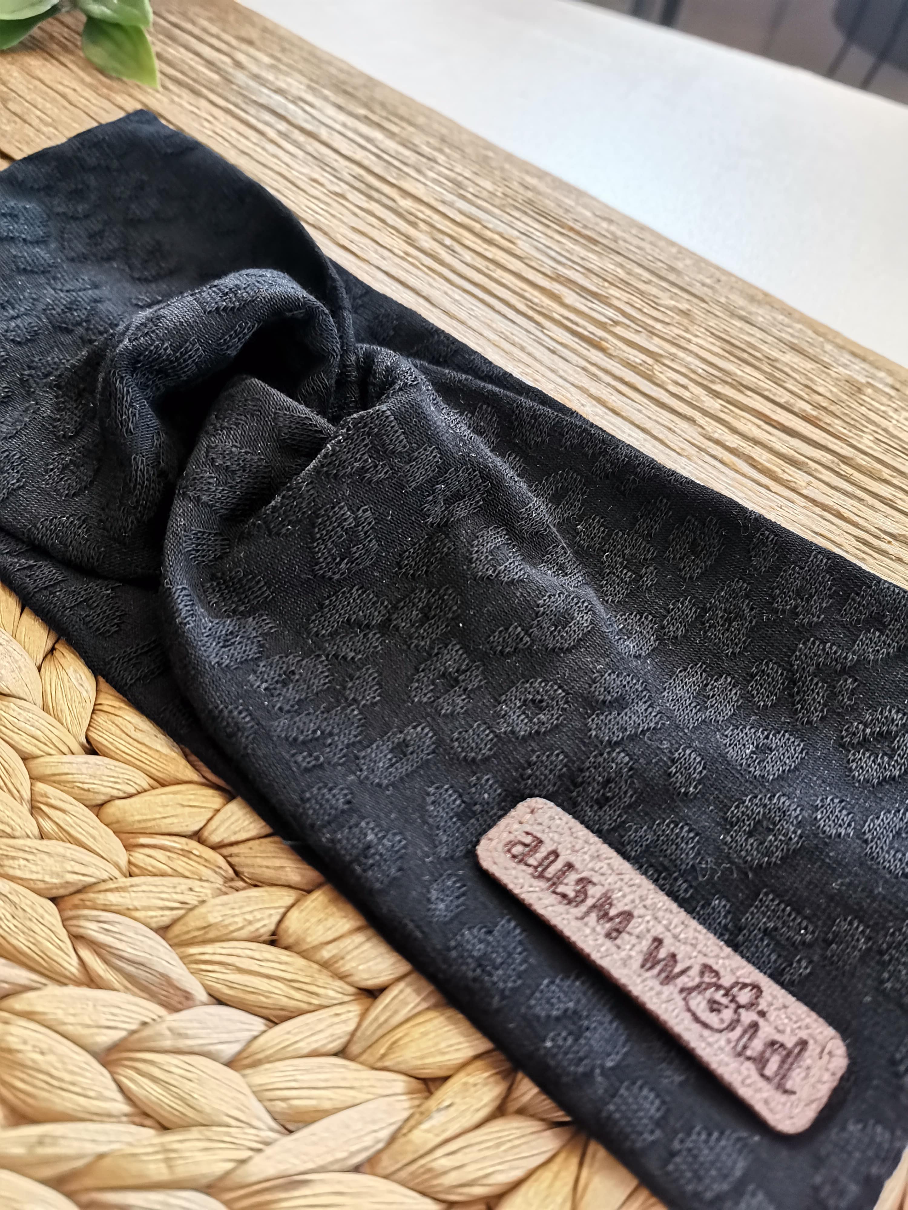 Knotenstirnband "Leo schwarz"